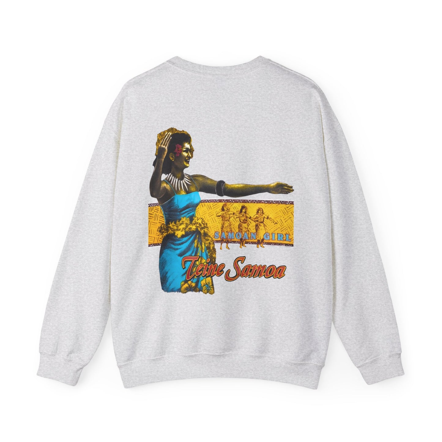 Samoan Strength Samoan Girl Teine Samoa Vintage Design 90s New Print Unisex Heavy Blend™ Crewneck Sweatshirt