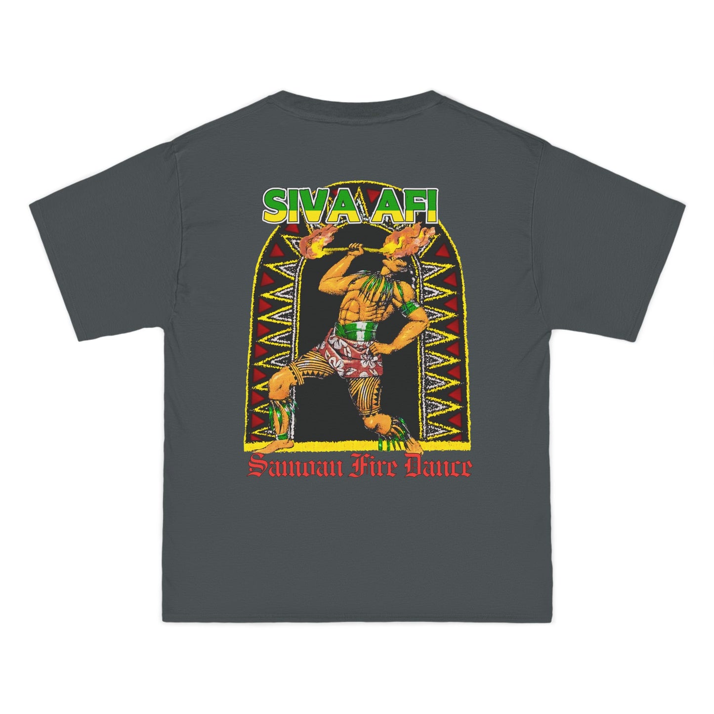 Samoan Strength Siva Afi Samoan Fire Dance Vintage Design 90s New Print Beefy-T®  Short-Sleeve T-Shirt