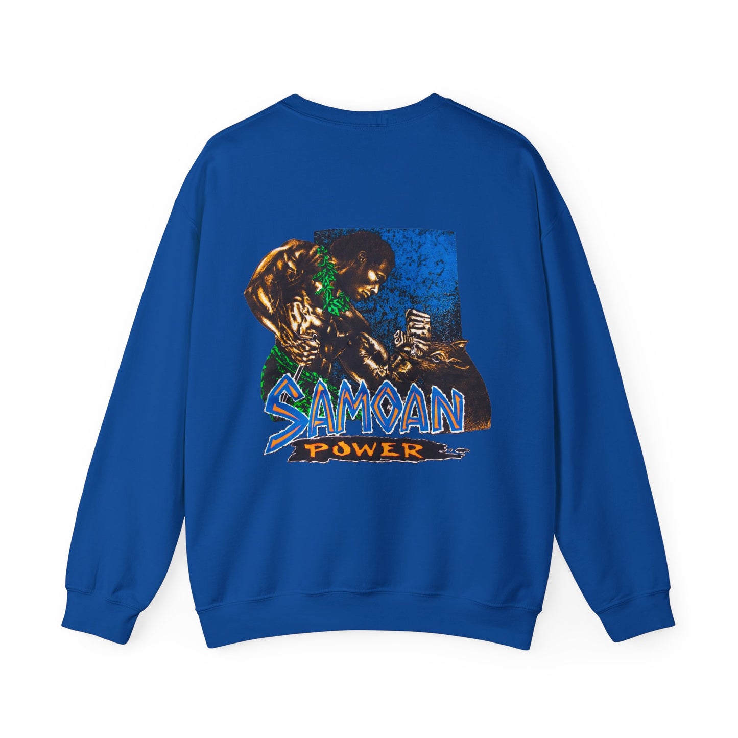 Samoan Strength Samoan Power Vintage Design 90s New Print Unisex Heavy Blend™ Crewneck Sweatshirt