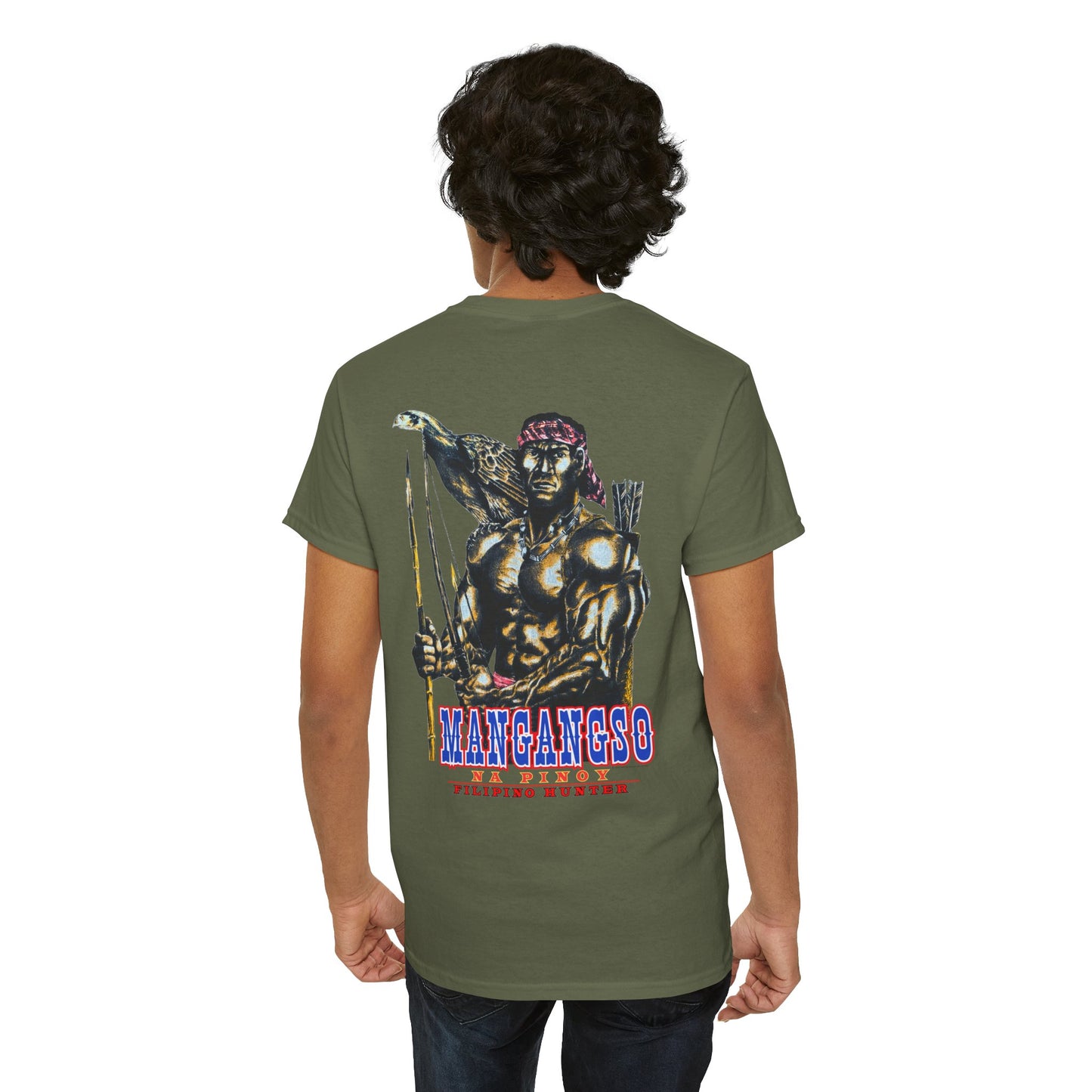 Filipino Strength Mangangso Na Pinoy Filipino Hunter Vintage Design 90s New Print Unisex Heavy Cotton Tee