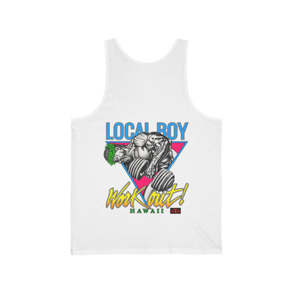 Hawaiian Strength Local Boy Work Out Hawaii Unisex Jersey Tank