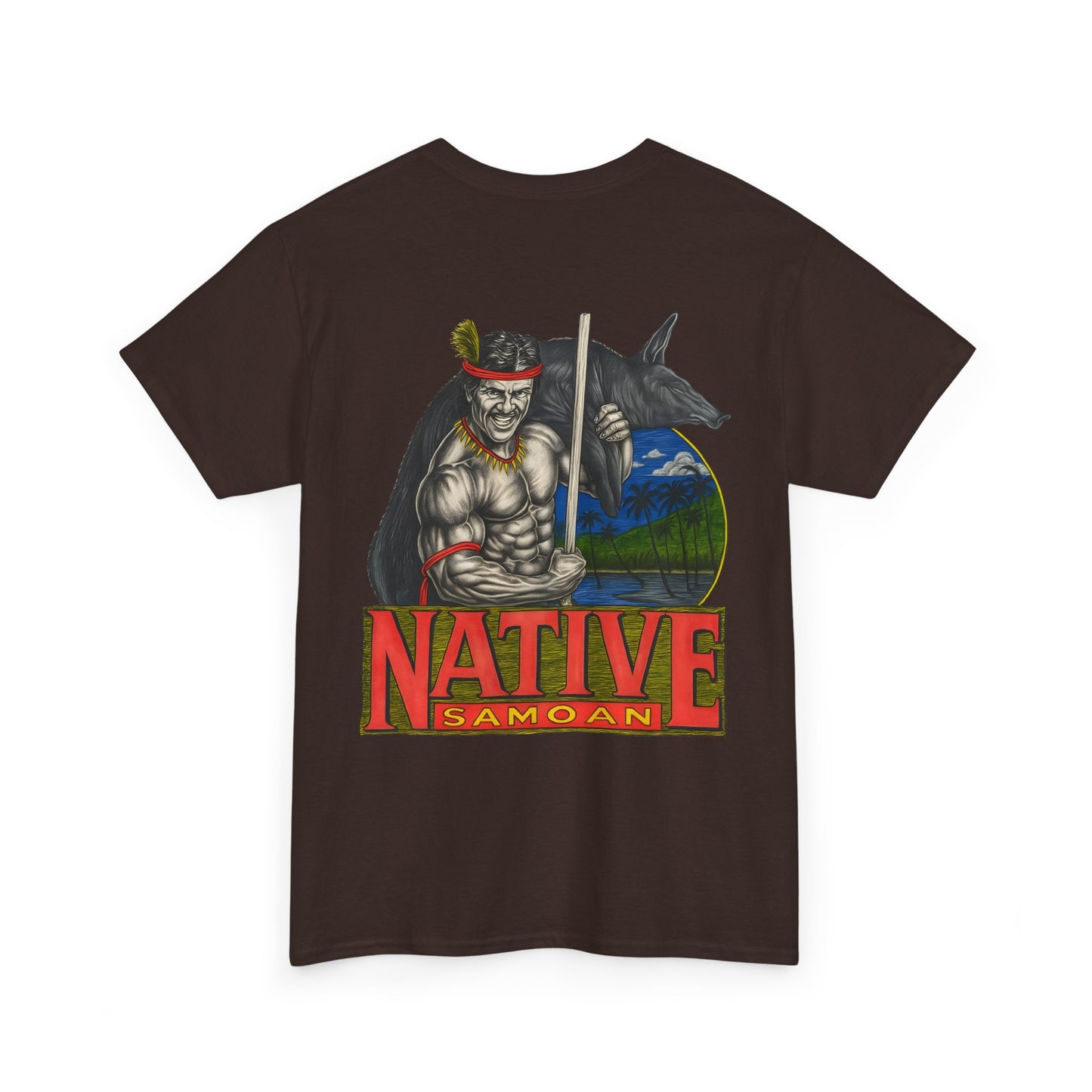 Samoan Strength Native Samoan Vintage 90s Design New Print Unisex Heavy Cotton Tee
