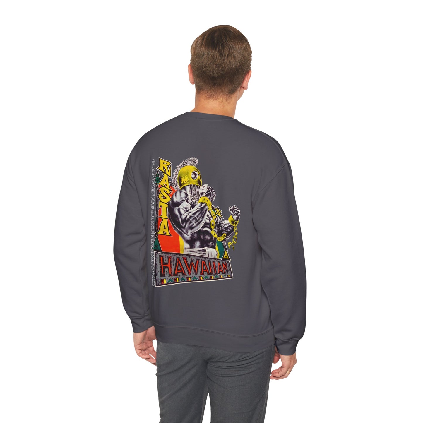 Hawaiian Strength Hawaiian Rasta Vintage Design 90s New Print Unisex Heavy Blend™ Crewneck Sweatshirt