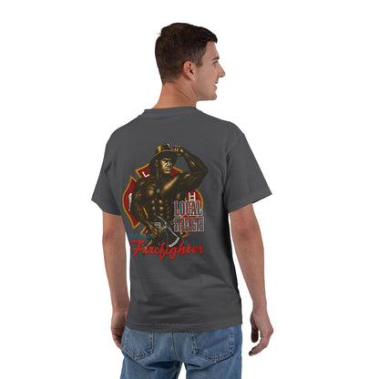 Hawaiian Strength Hawaiian Firefighter Local Strength Vintage 90s Design New Print Beefy-T®  Short-Sleeve T-Shirt
