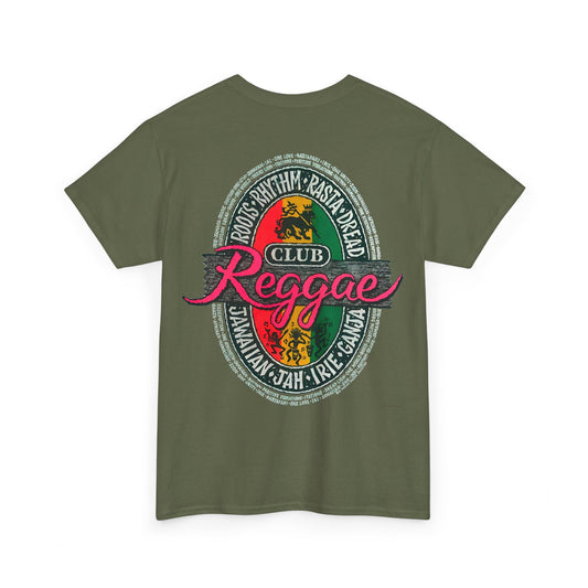 Jawaiian Strength Reggae Club Roots Rhythm Rasta Dread Jawaiian Jah Irie Ganja Vintage Design 90s New Print T-shirt Unisex Heavy Cotton Tee