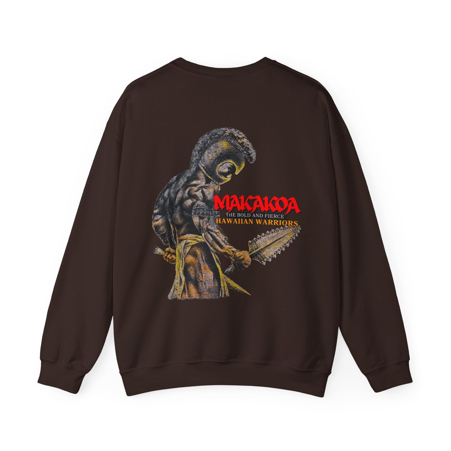 Hawaiian Strength Makakoa The Bold and Fierce Hawaiian Warriors Vintage Design 90s New Print Unisex Heavy Blend™ Crewneck Sweatshirt