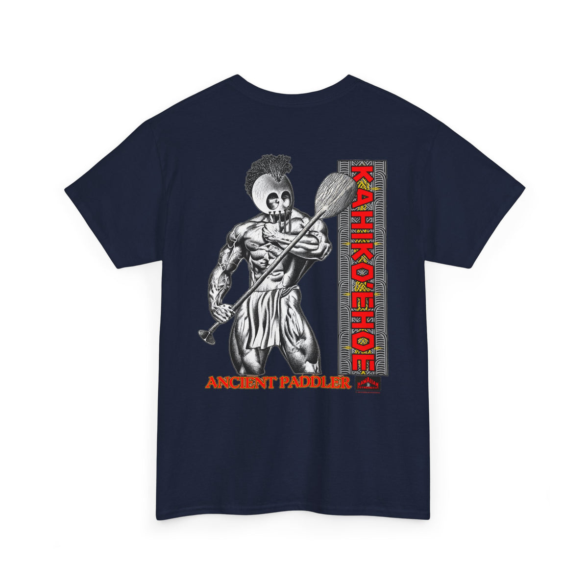Hawaiian Strength Ancient Paddler T-shirt Unisex Heavy Cotton Tee