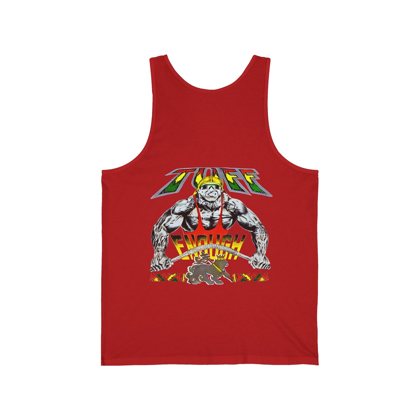 Jawaiian Strength Tuff Enough Vintage Design 90s New Print Unisex Jersey Tank