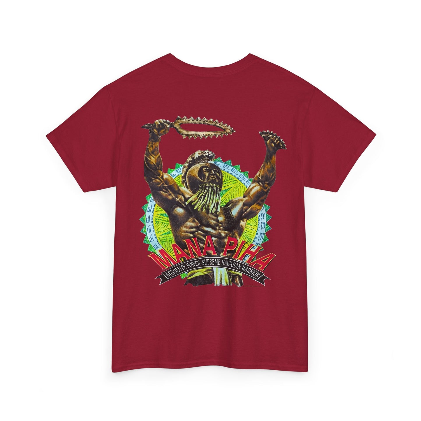 Hawaiian Strength Mana Piha Vintage Design 90s New Print Unisex Heavy Cotton Tee