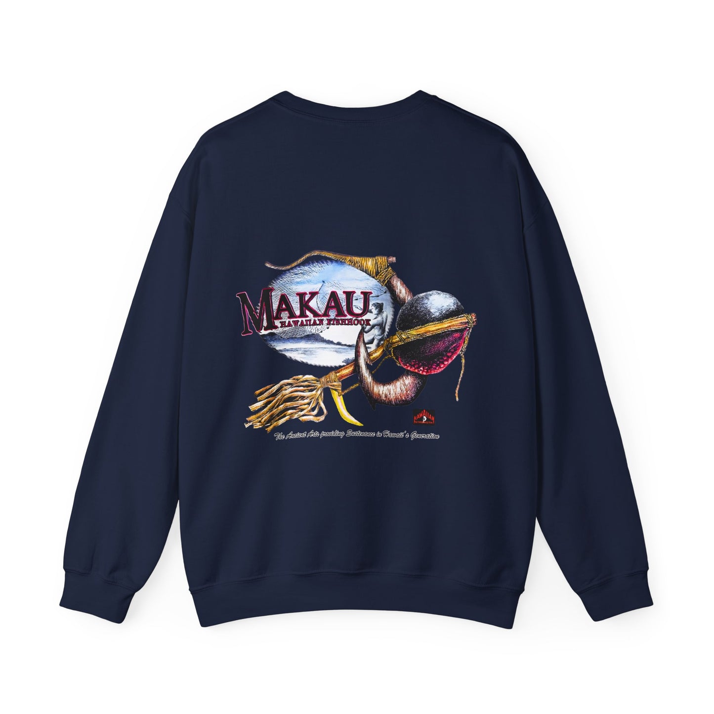 Hawaiian Strength Makau Hawaiian Fishhook Vintage Design 90s New Print Unisex Heavy Blend™ Crewneck Sweatshirt