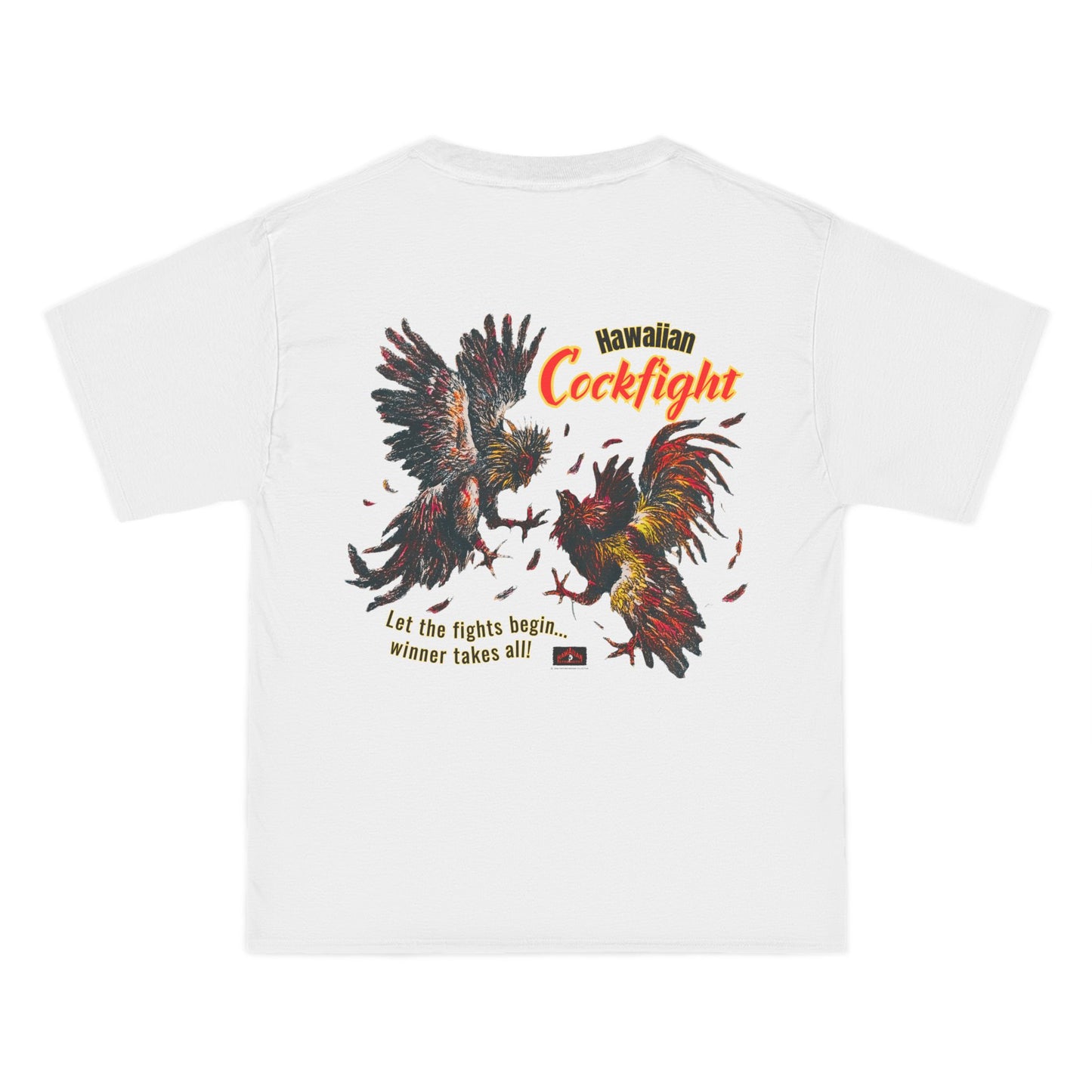 Hawaiian Strength Hawaiian Cockfight Vintage Design 90s New Print Beefy-T®  Short-Sleeve T-Shirt