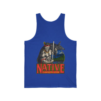 Samoan Strength Native Samoan Vintage 90s Design New Print Unisex Jersey Tank