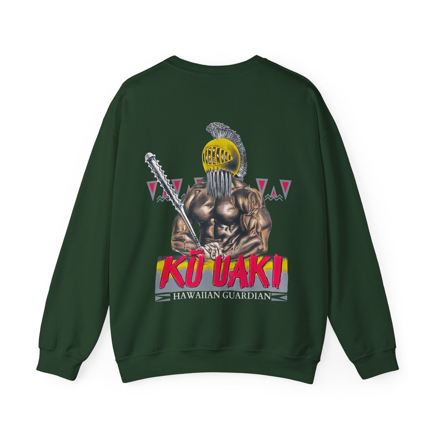 Hawaiian Strength Hawaiian Guardian Ku Uaki Vintage Design 90s New Print Unisex Heavy Blend™ Crewneck Sweatshirt