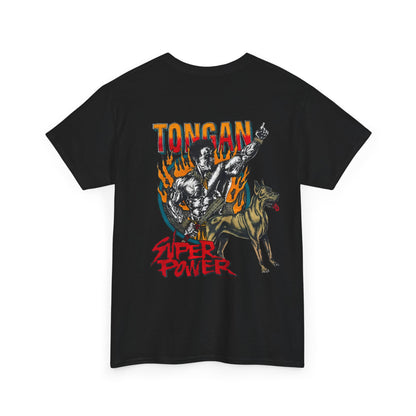 Local Strength Tongan Super Power Vintage 90s Design New Print Unisex Heavy Cotton Tee