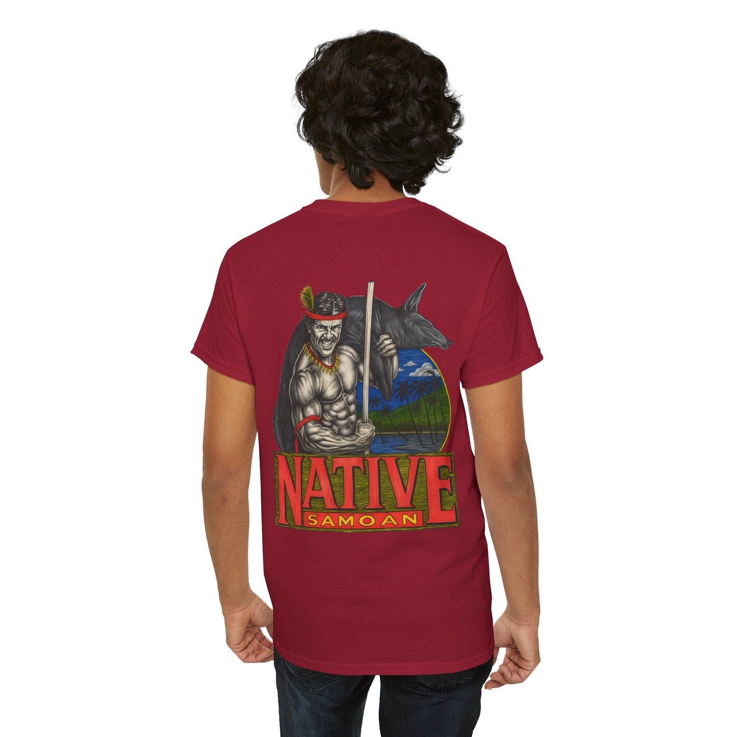Samoan Strength Native Samoan Vintage 90s Design New Print Unisex Heavy Cotton Tee