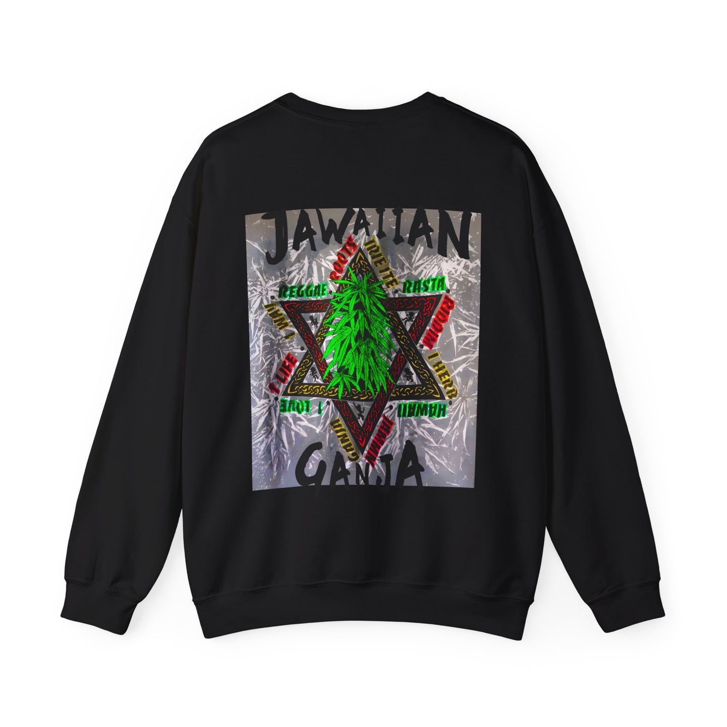 Jawaiian Strength Jawaiian Ganja Vintage Design 90s New Print Unisex Heavy Blend™ Crewneck Sweatshirt