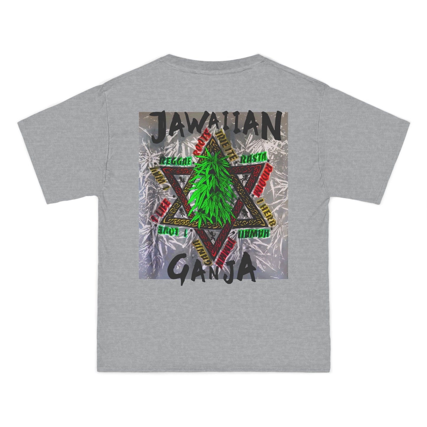 Jawaiian Strength Jawaiian Ganja Vintage Design 90s New Print Beefy-T®  Short-Sleeve T-Shirt