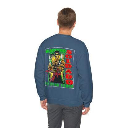 Filipino Strength Soldado Warrior Pilipino Power Vintage Design 90s New Print Unisex Heavy Blend™ Crewneck Sweatshirt