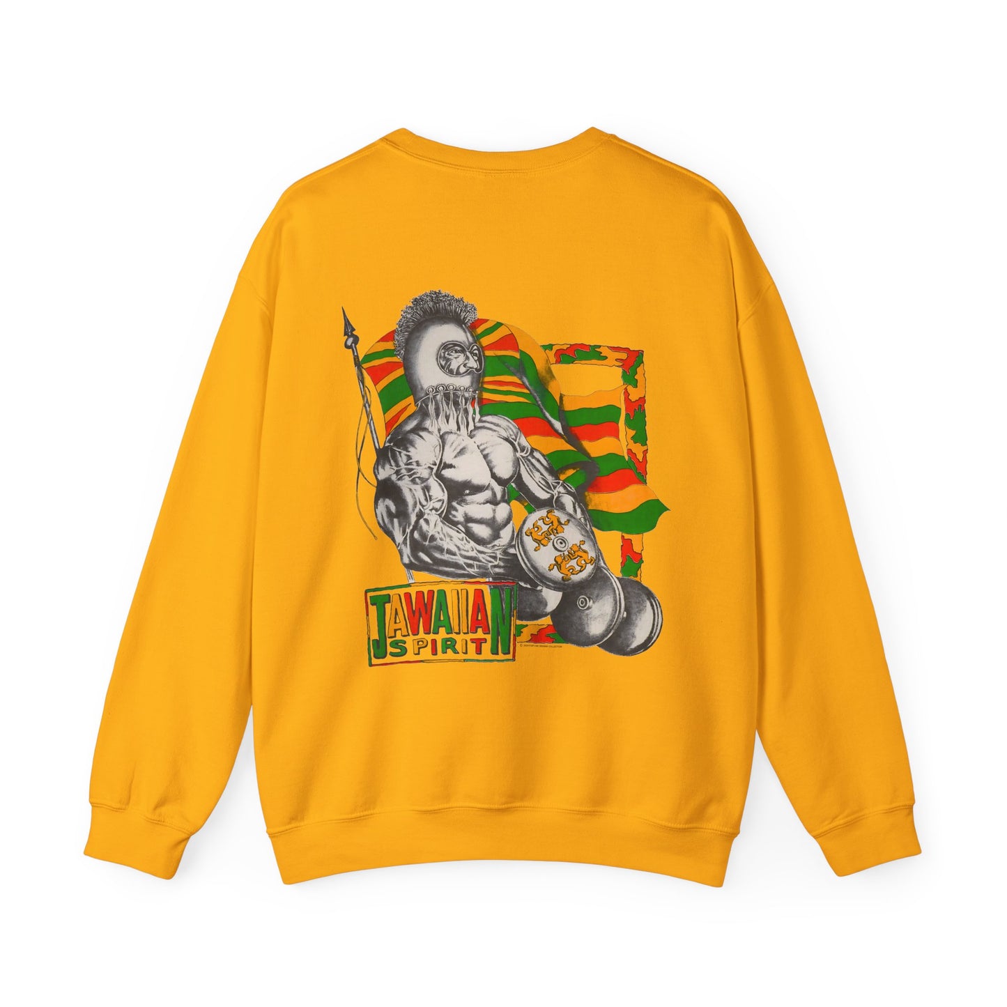 Jawaiian Strength Jawaiian Spirit Vintage Design 90s New Print Unisex Heavy Blend™ Crewneck Sweatshirt