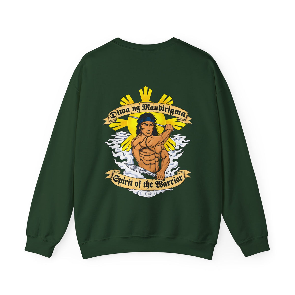 Filipino Strength Spirit of the Warrior Diwa ng Mandirigma Unisex Heavy Blend™ Crewneck Sweatshirt