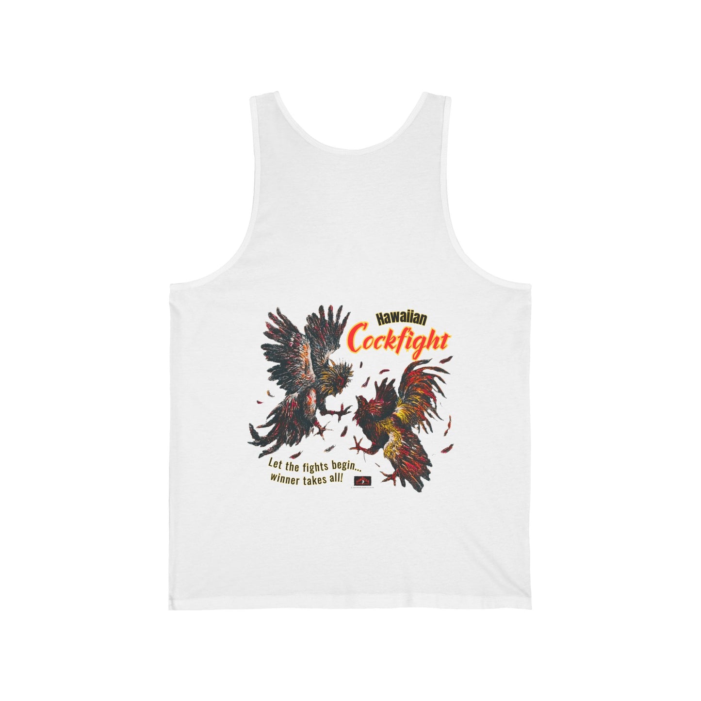 Hawaiian Strength Hawaiian Cockfight Vintage Design 90s New Print Unisex Jersey Tank