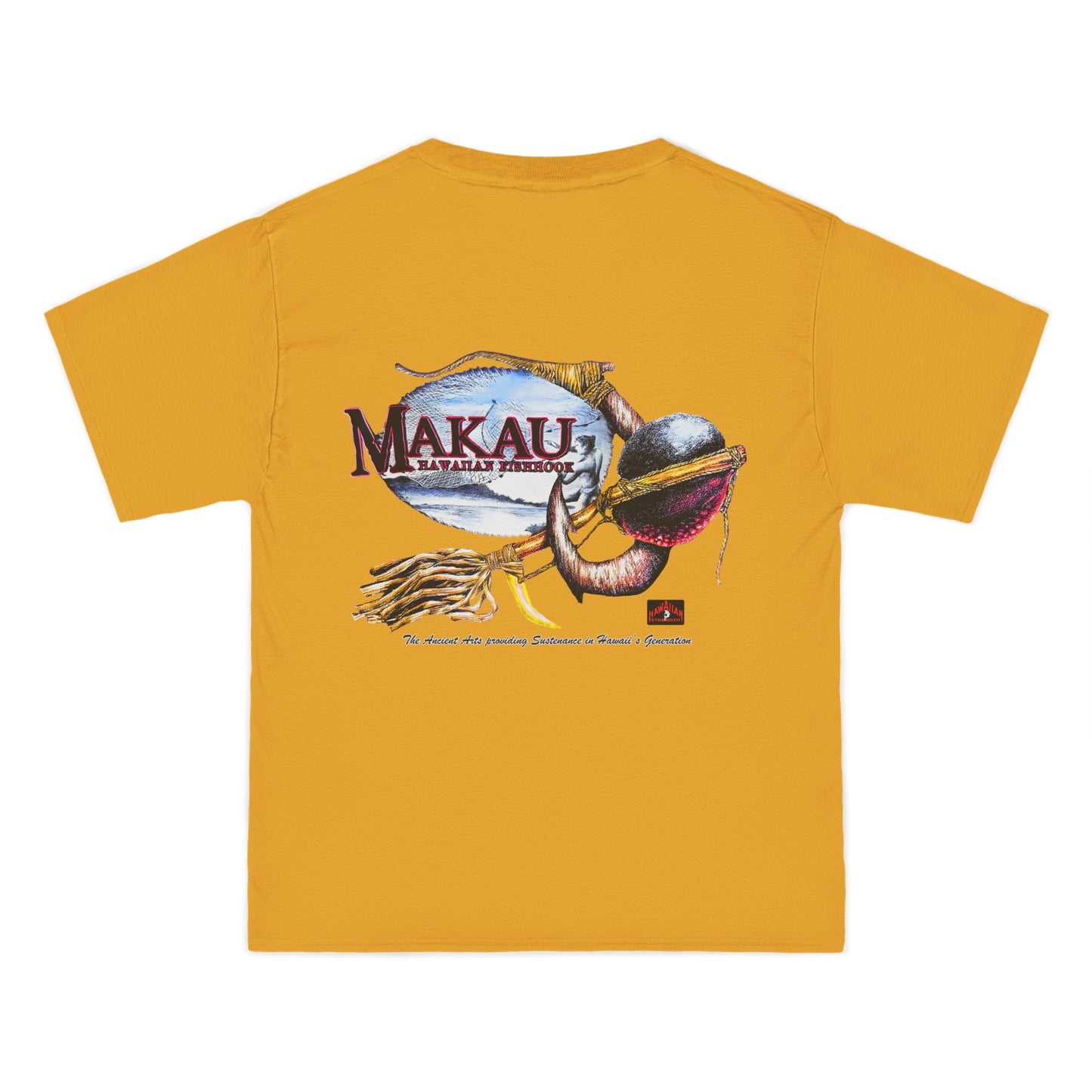 Hawaiian Strength Makau Hawaiian Fishhook Vintage Design 90s New Print Beefy-T®  Short-Sleeve T-Shirt