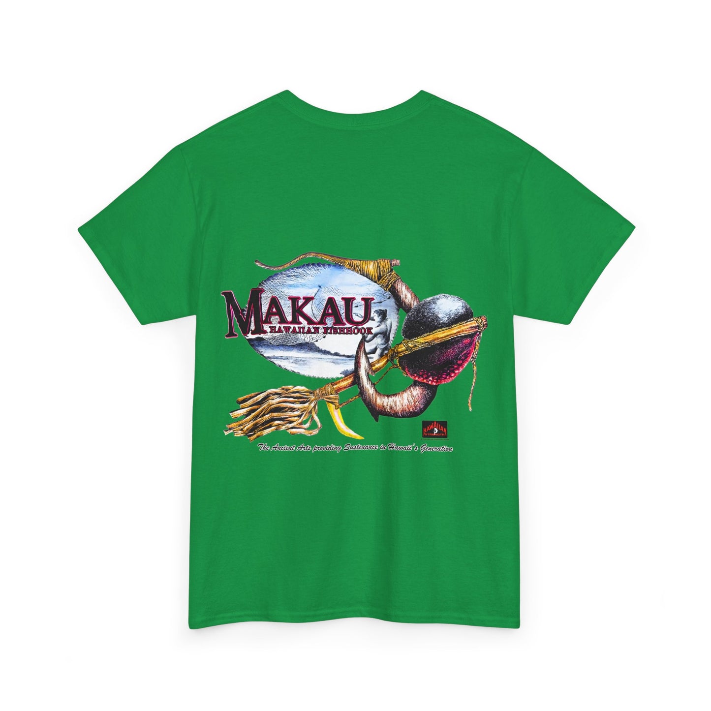 Hawaiian Strength Makau Hawaiian Fishhook Vintage Design 90s New Print T-shirt Unisex Heavy Cotton Tee