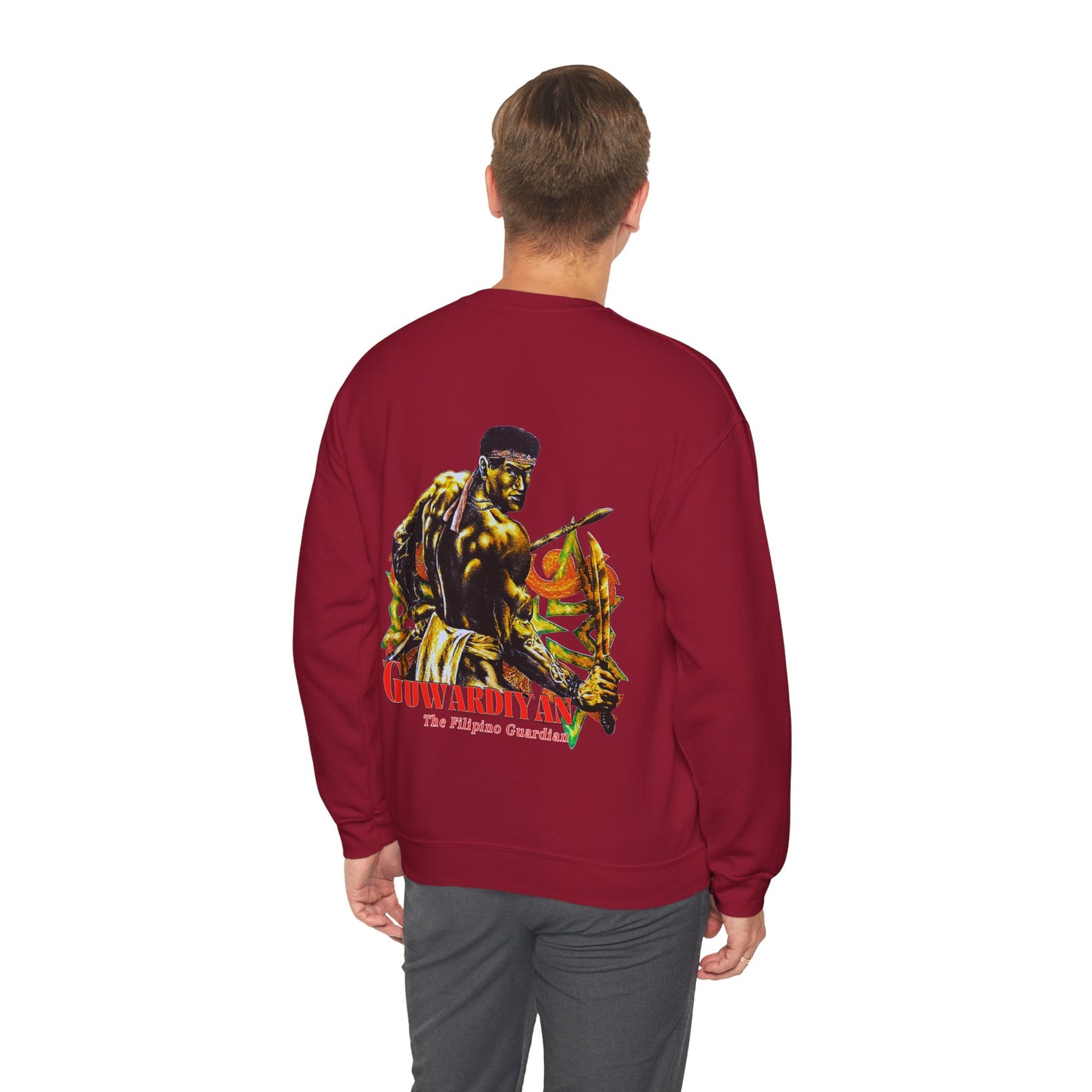 Filipino Strength The Filipino Guardian Guwardiyan Vintage Design 90s New Print Unisex Heavy Blend™ Crewneck Sweatshirt