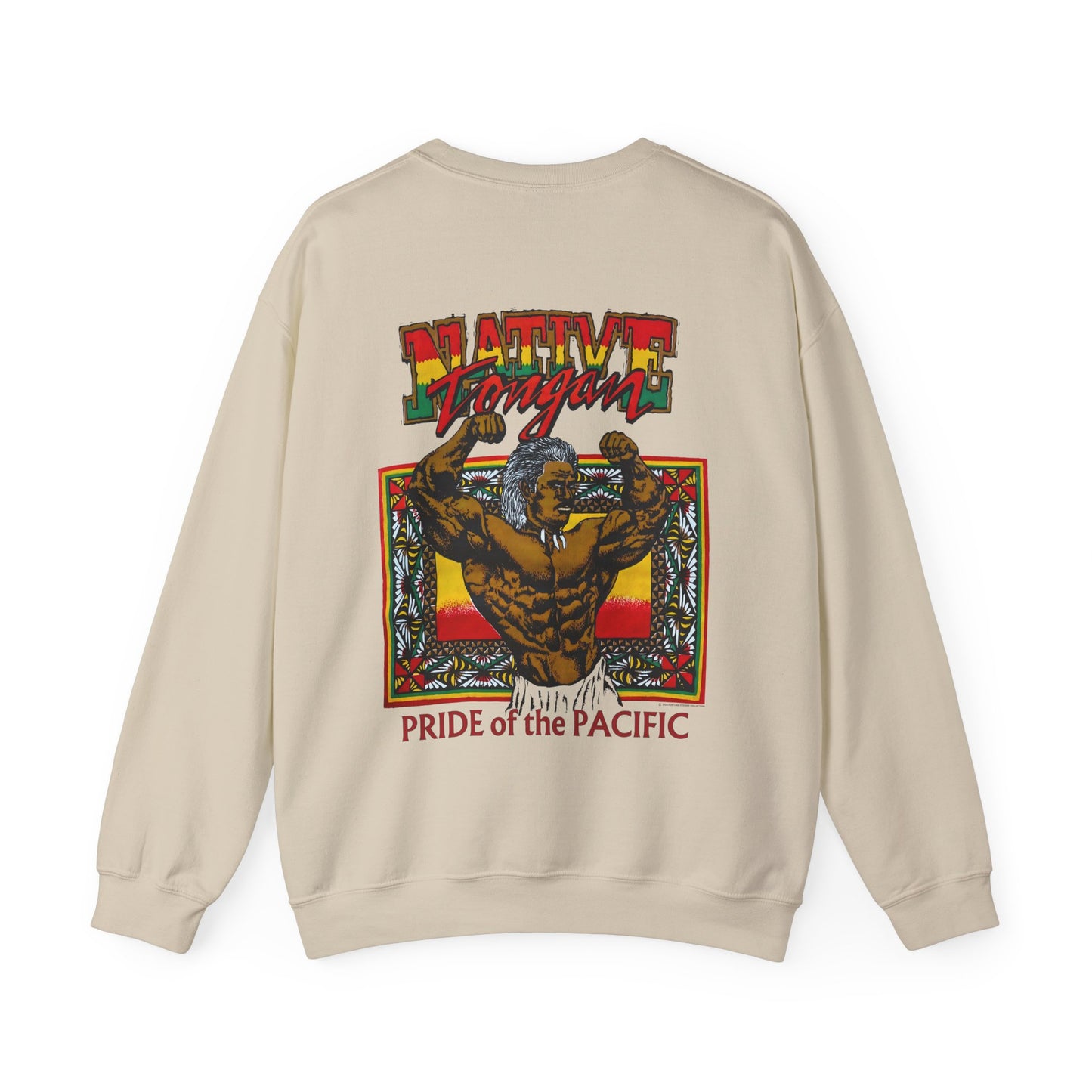 Local Strength Native Tongan Pride of the Pacific Vintage Designs 90s New Print Unisex Heavy Blend™ Crewneck Sweatshirt