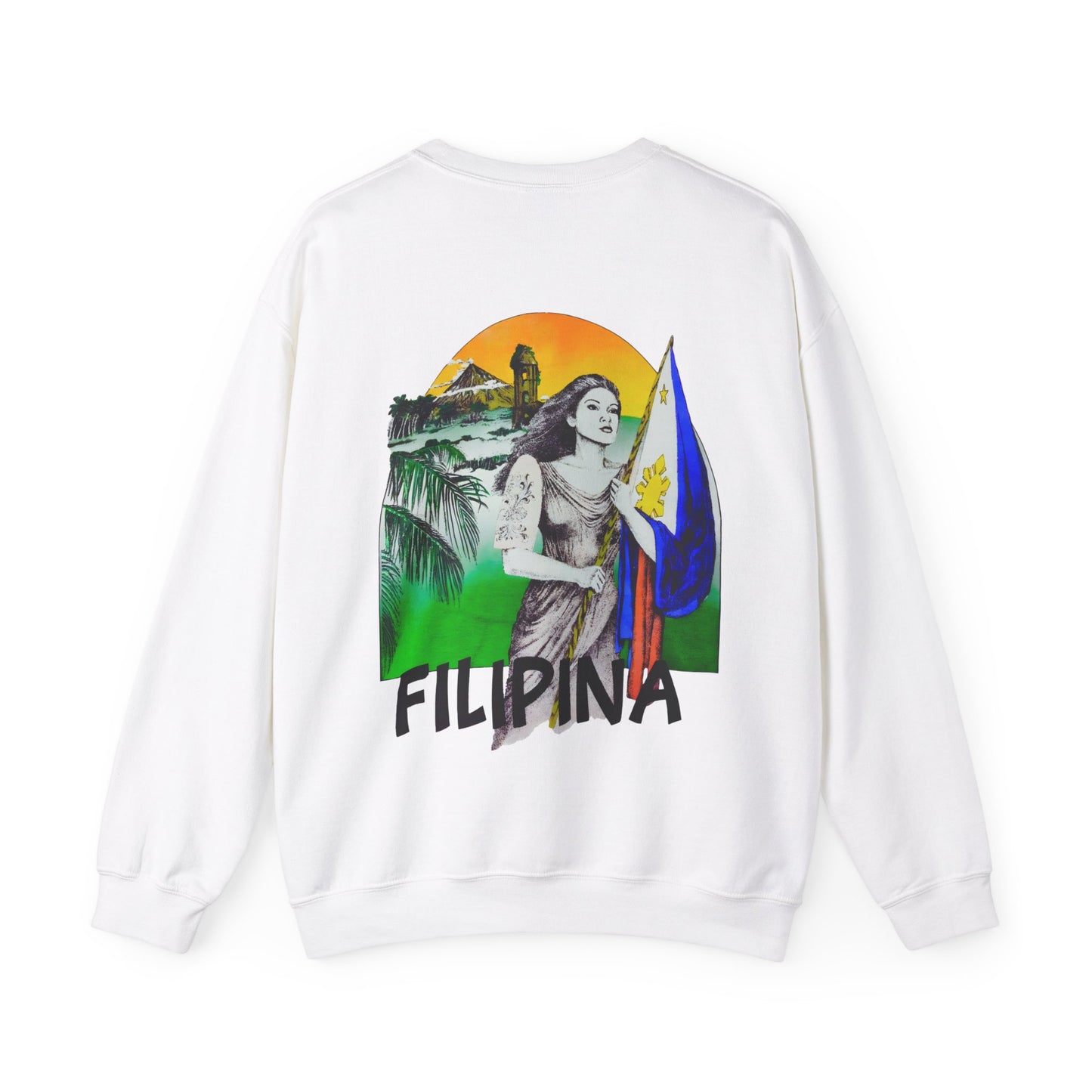 Filipino Strength Filipina Vintage Design 90s New Print Unisex Heavy Blend™ Crewneck Sweatshirt
