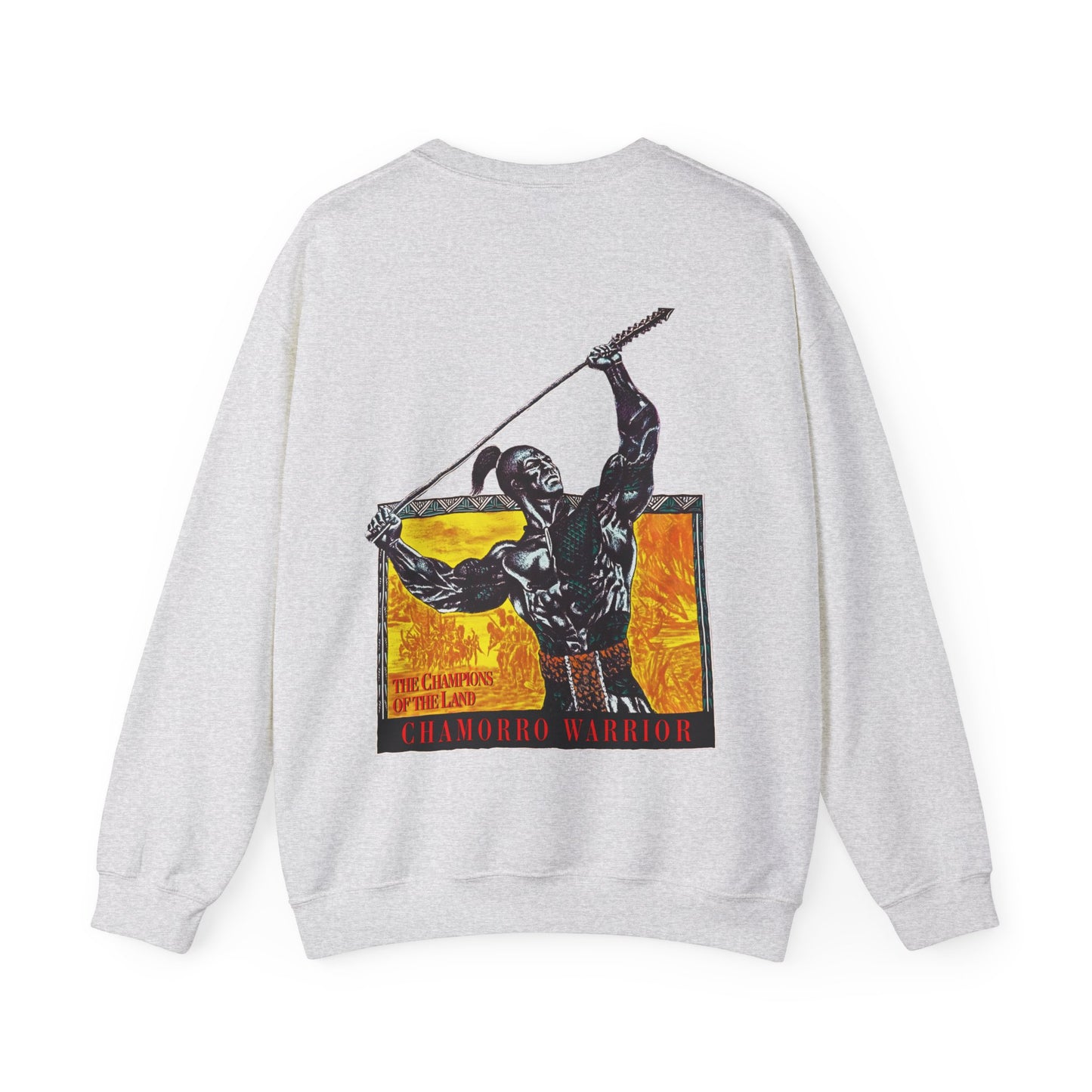 Chamorro Warrior Guam The Champions Of The Land Vintage Design 90s New Print Unisex Heavy Blend™ Crewneck Sweatshirt