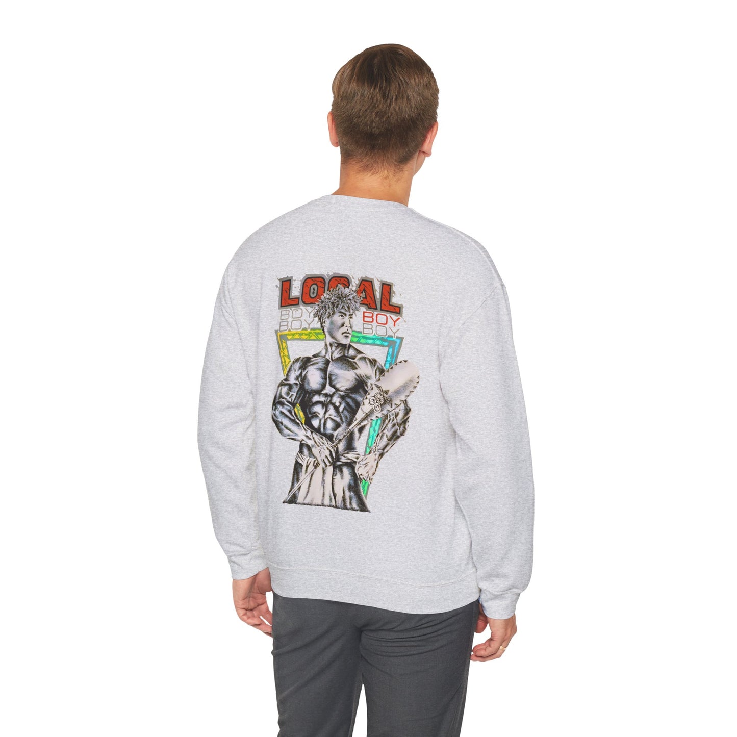 Hawaiian Strength Local Boy Vintage Design 90s New Print Unisex Heavy Blend™ Crewneck Sweatshirt