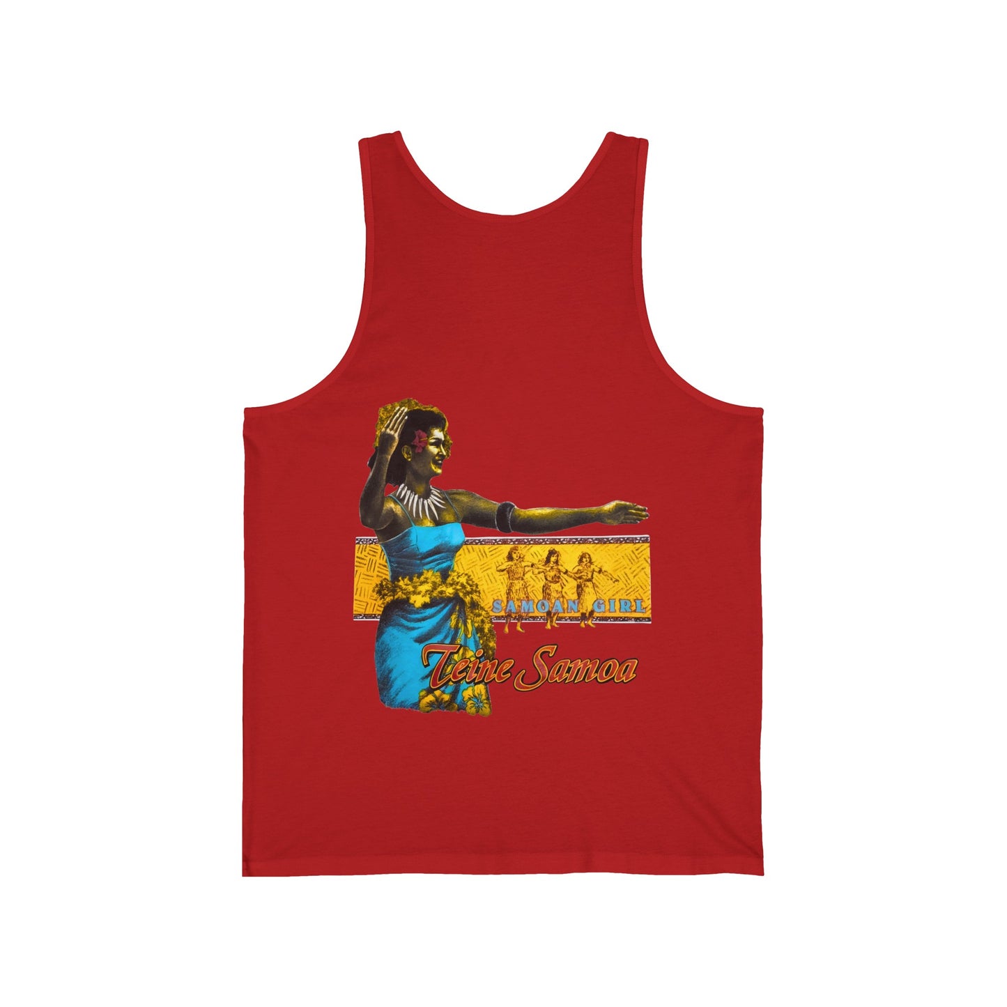 Samoan Strength Samoan Girl Teine Samoa Vintage Design 90s New Print Unisex Jersey Tank