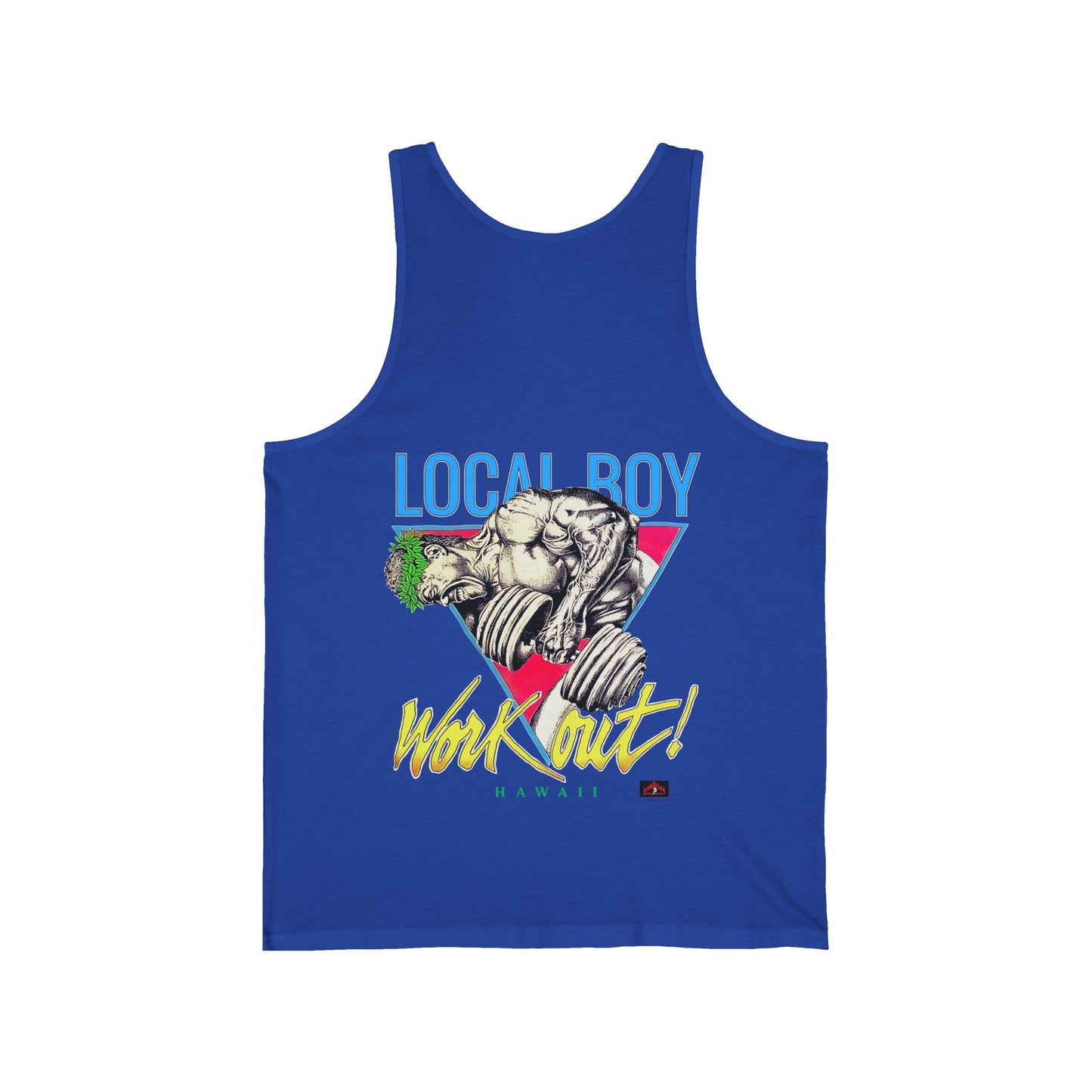 Hawaiian Strength Local Boy Work Out Hawaii Vintage 90s Design New Print Unisex Jersey Tank