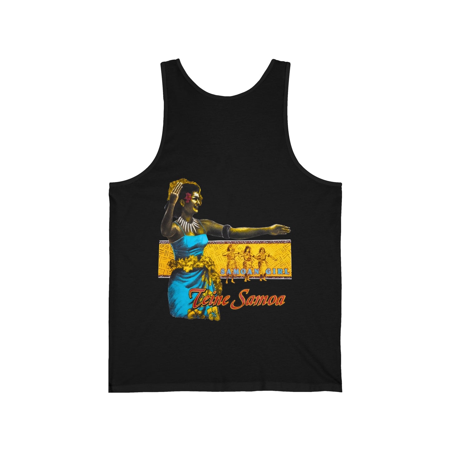 Samoan Strength Samoan Girl Teine Samoa Vintage Design 90s New Print Unisex Jersey Tank