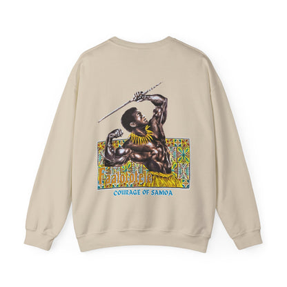 Samoan Strength Faalototele Courage of Samoa Vintage Design 90s New Print Unisex Heavy Blend™ Crewneck Sweatshirt