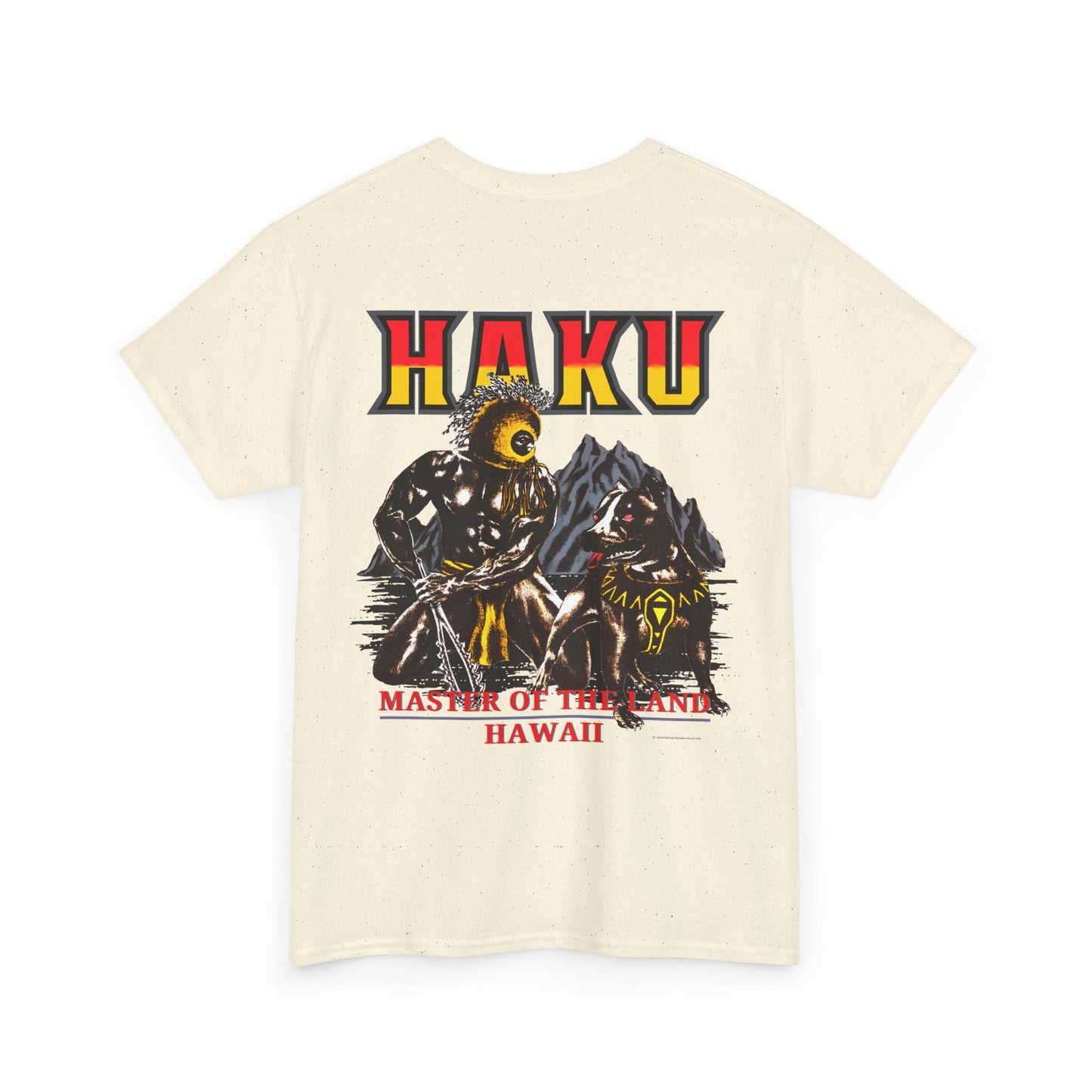 Hawaiian Strength Haku Master of the Land Hawaii Vintage Design 90s New Print Unisex Heavy Cotton Tee