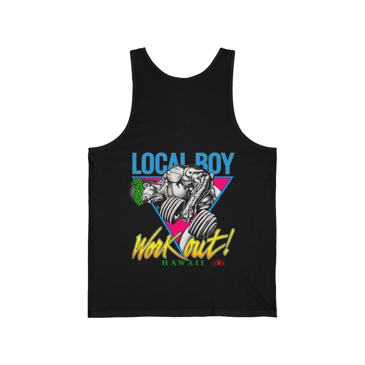 Hawaiian Strength Local Boy Work Out Hawaii Unisex Jersey Tank
