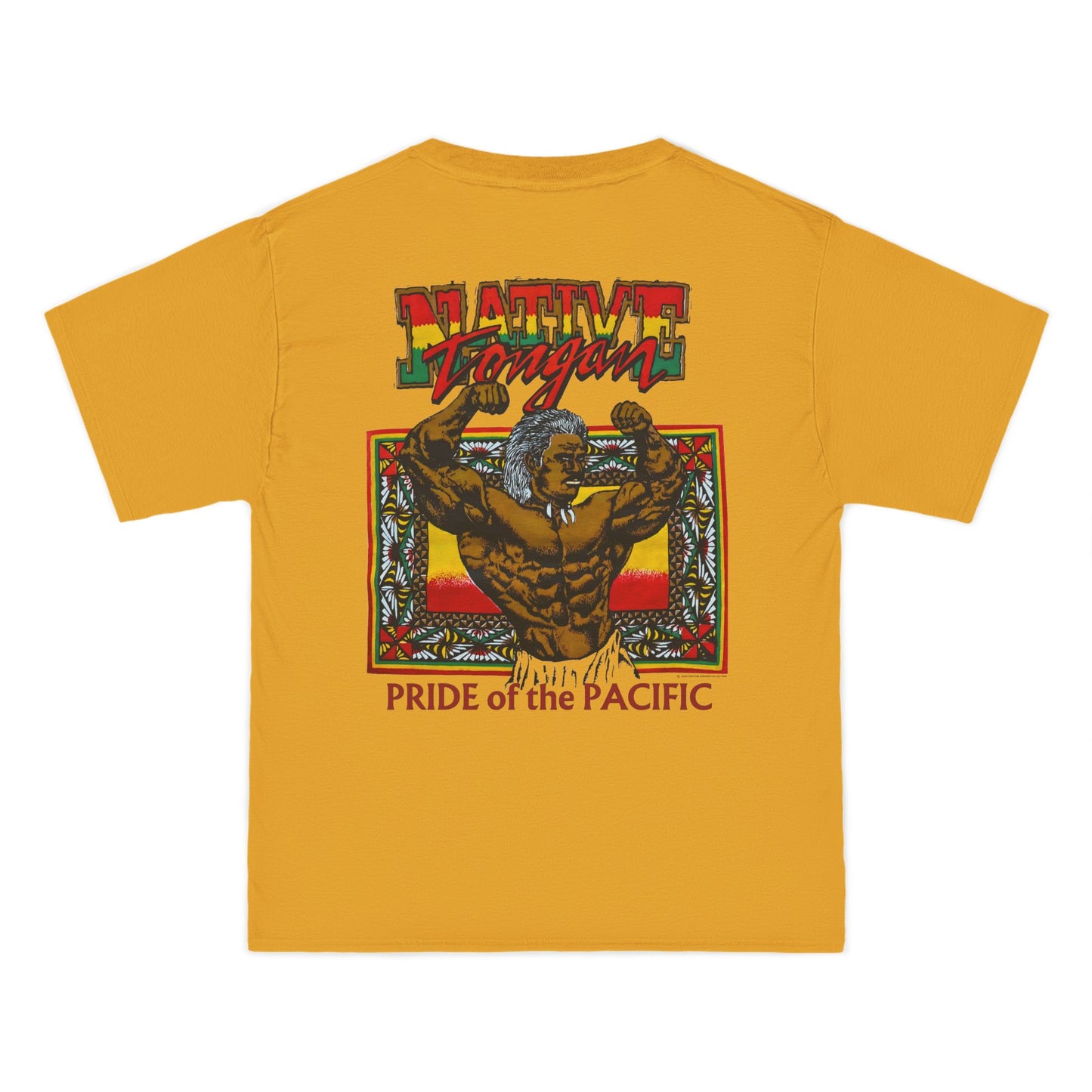 Local Strength Native Tongan Pride of the Pacific Vintage Designs 90s New Print Beefy-T®  Short-Sleeve T-Shirt
