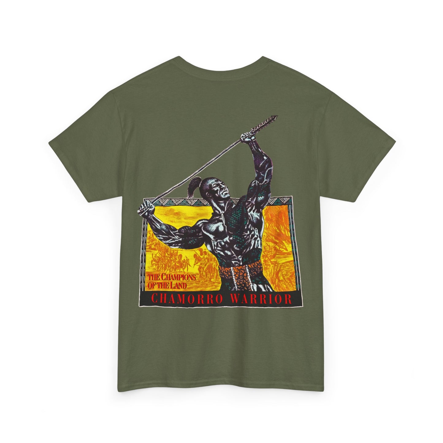 Chamorro Warrior Guam The Champions Of The Land Vintage Design 90s New Print Unisex Heavy Cotton Tee