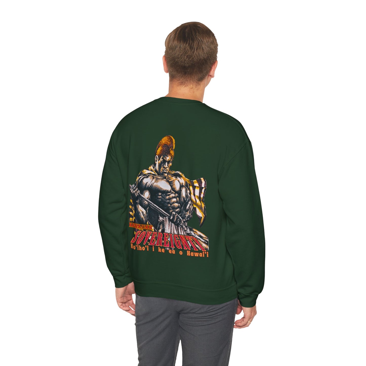 Hawaiian Strength Hawaiian Sovereignty Ho'iho'i i ke ea o Hawai'i Vintage Design 90s New Print Unisex Heavy Blend™ Crewneck Sweatshirt