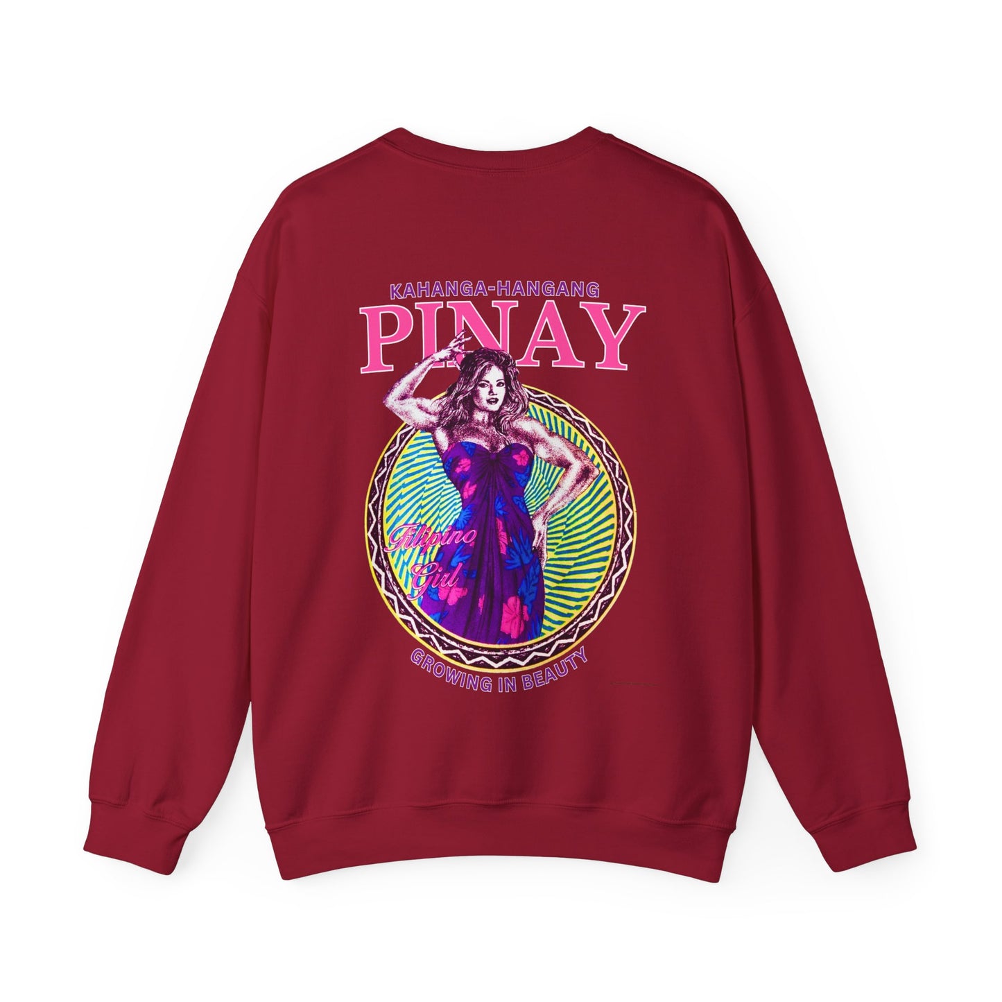 Filipino Strength Pinay Growing in Beauty Filipino Girl Kahanga Hangang Vintage Design 90s New Print Unisex Heavy Blend™ Crewneck Sweatshirt