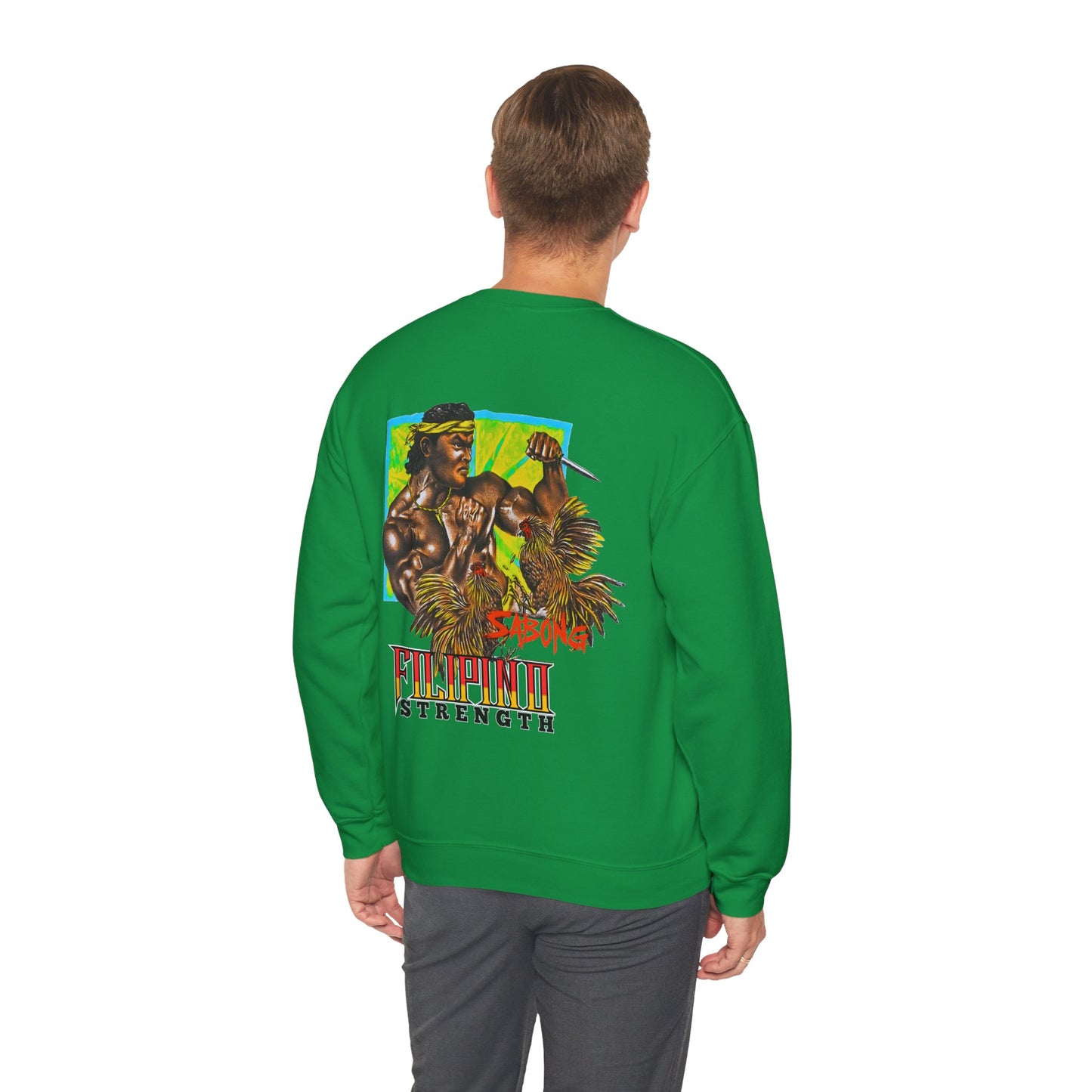 Filipino Strength Sabong Vintage Design 90s New Print Unisex Heavy Blend™ Crewneck Sweatshirt