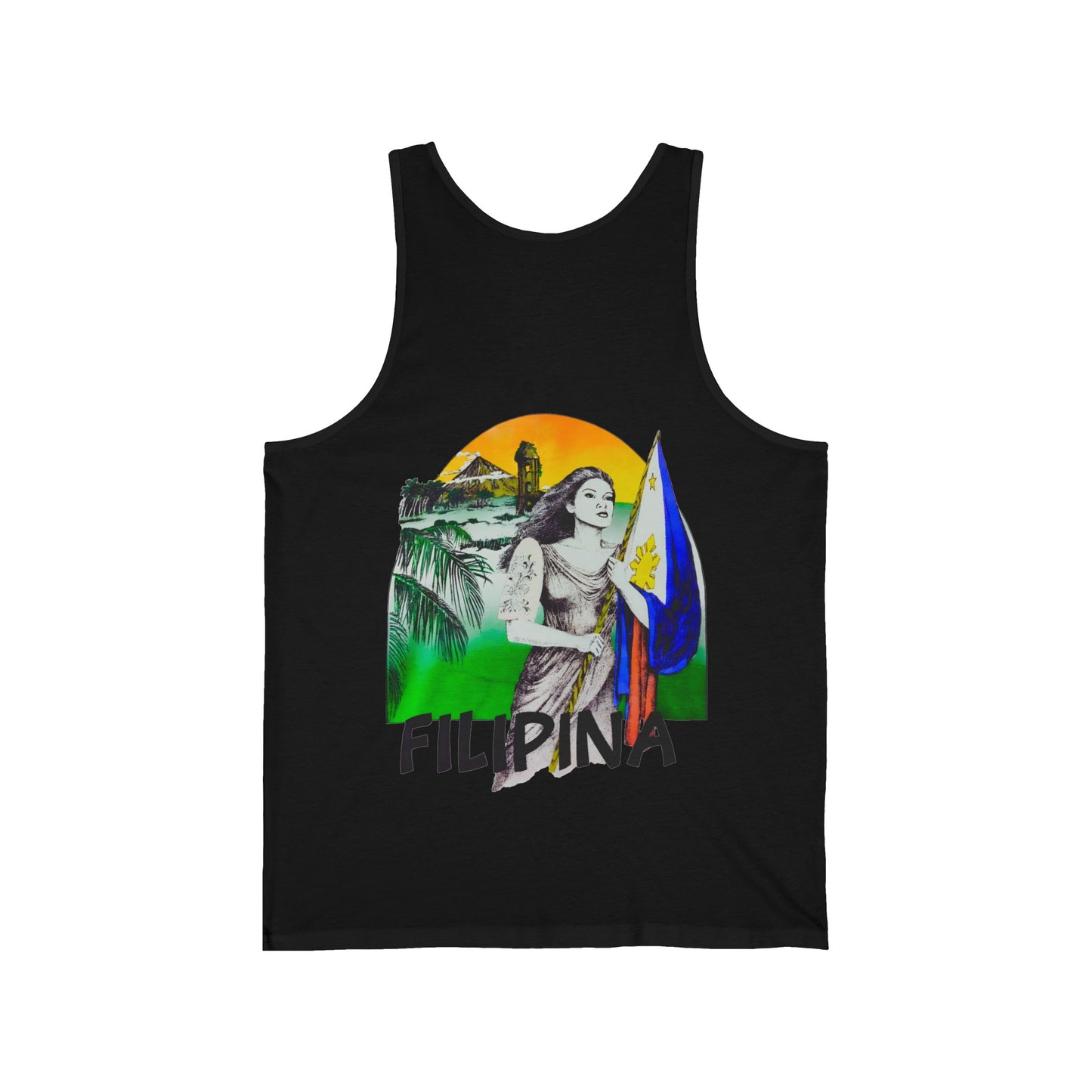 Filipino Strength Filipina Vintage Design 90s New Print Unisex Jersey Tank