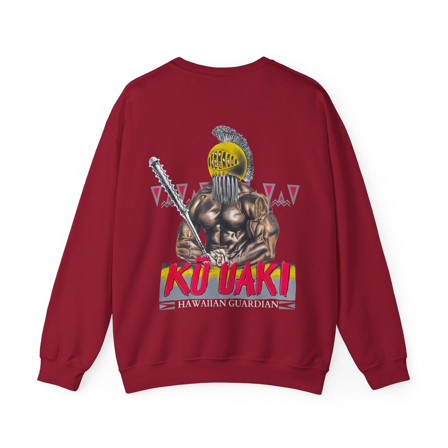 Hawaiian Strength Hawaiian Guardian Ku Uaki Vintage Design 90s New Print Unisex Heavy Blend™ Crewneck Sweatshirt