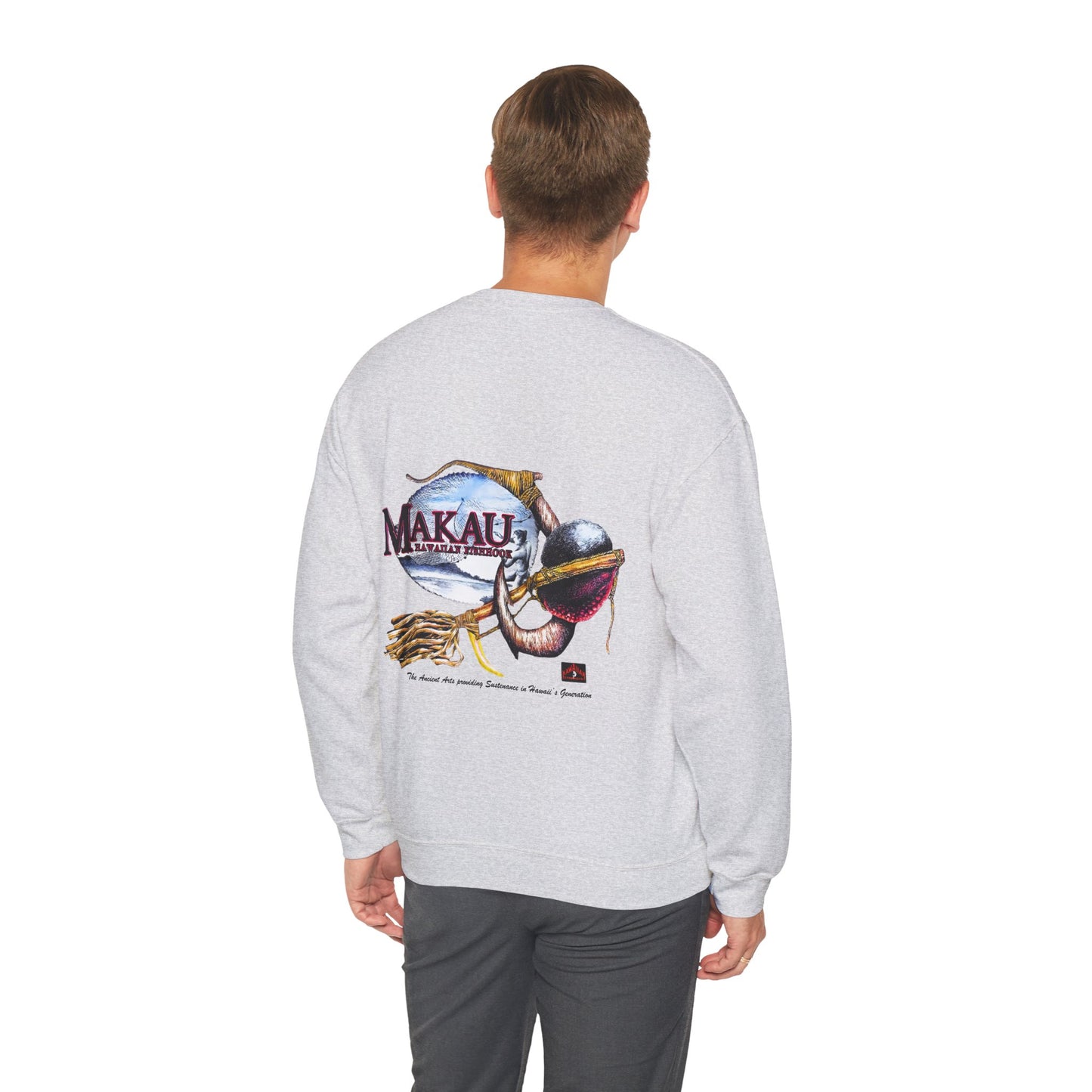 Hawaiian Strength Makau Hawaiian Fishhook Vintage Design 90s New Print Unisex Heavy Blend™ Crewneck Sweatshirt