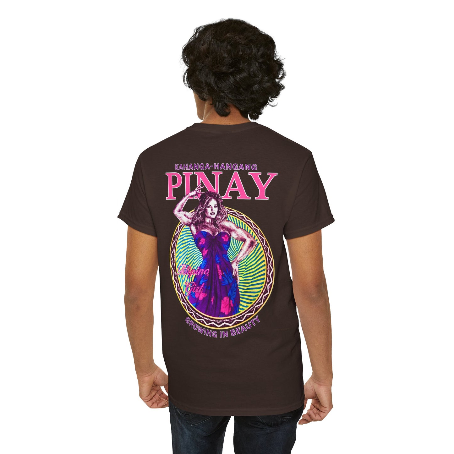 Filipino Strength Pinay Growing in Beauty Filipino Girl Kahanga Hangang Vintage Design 90s New Print T-shirt Unisex Heavy Cotton Tee