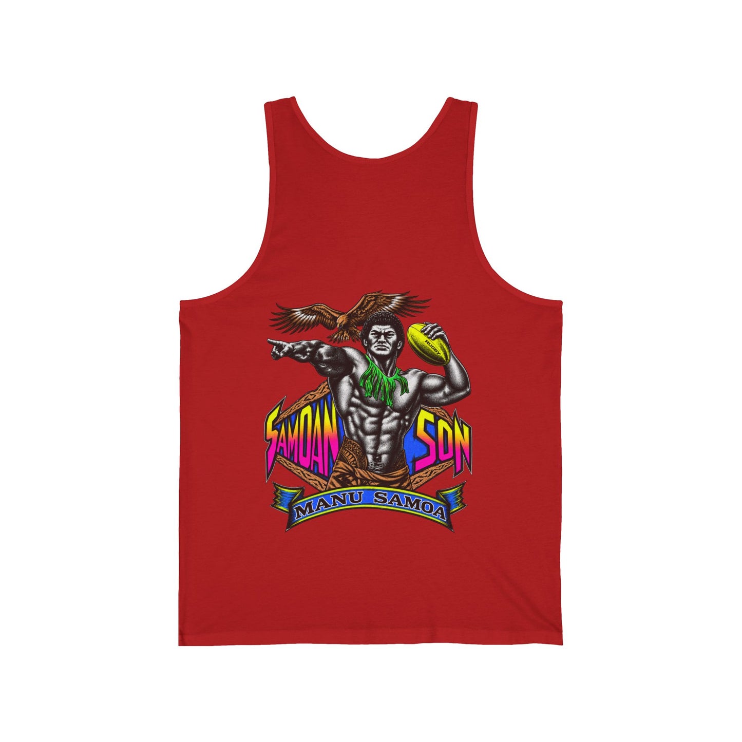 Samoan Strength Samoan Son Manu Samoa Unisex Jersey Tank