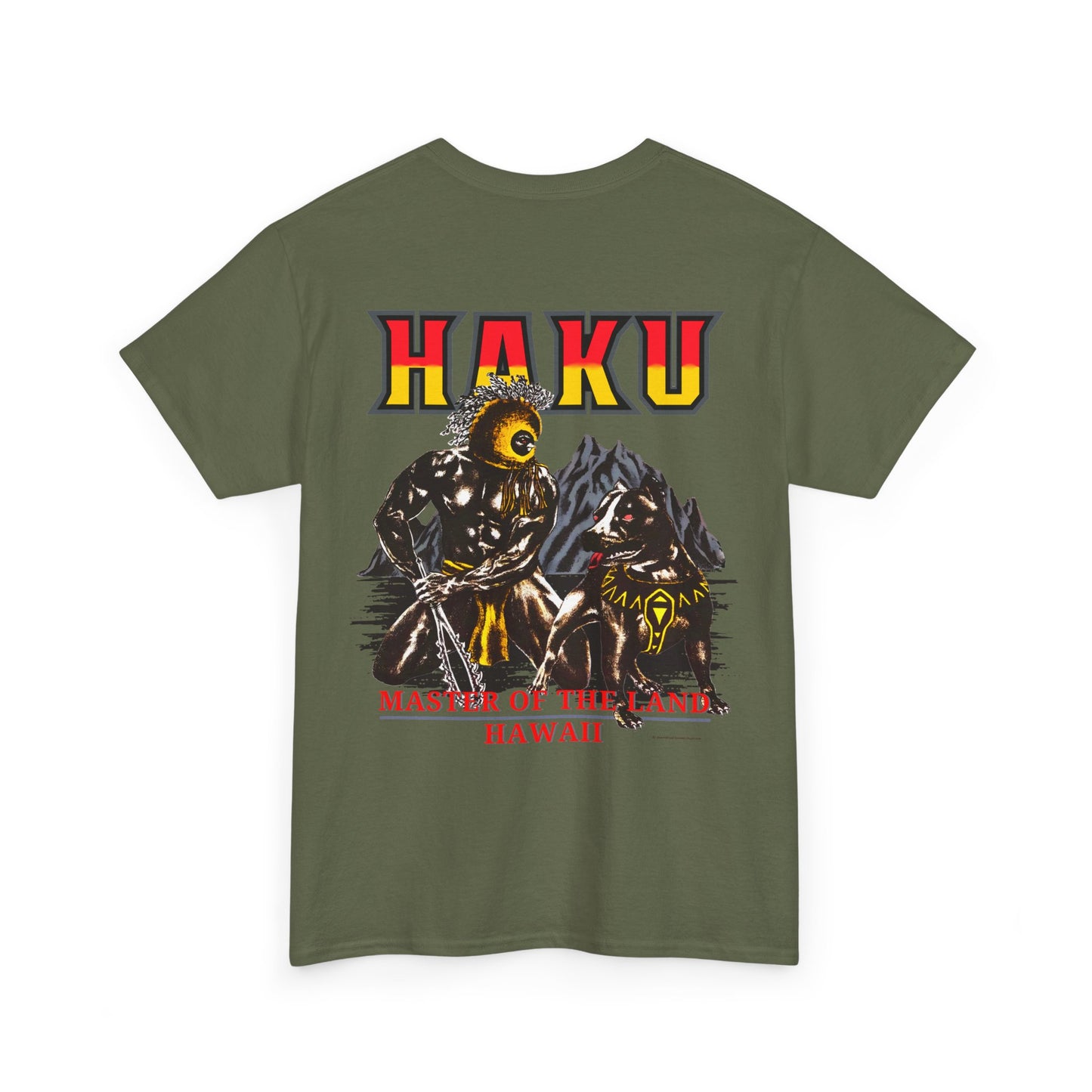 Hawaiian Strength Haku Master of the Land Hawaii Vintage Design 90s New Print Unisex Heavy Cotton Tee