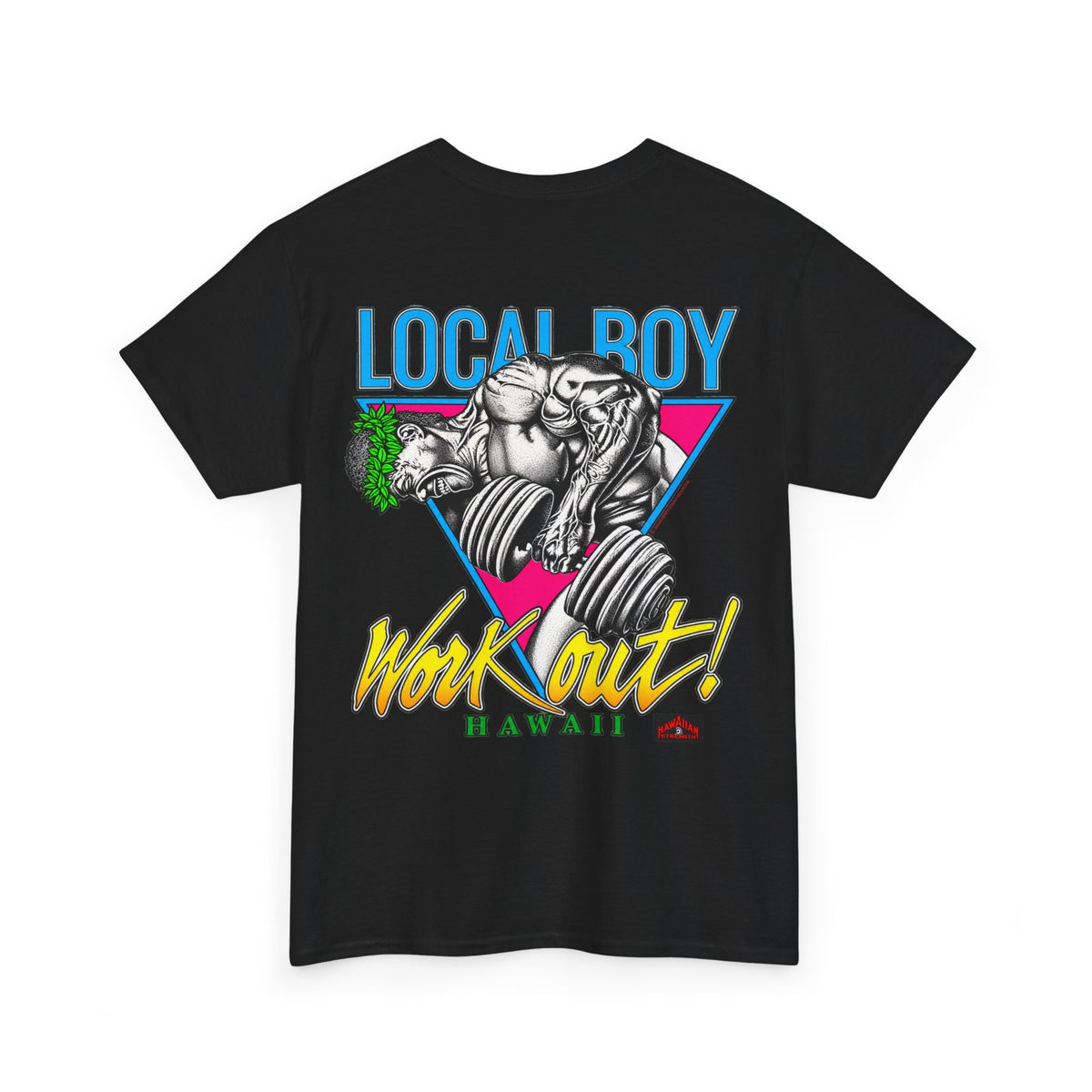 Hawaiian Strength Local Boy Work Out Hawaii Unisex Heavy Cotton Tee